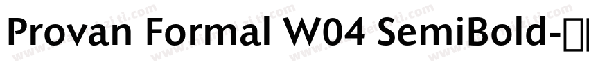 Provan Formal W04 SemiBold字体转换
